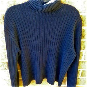 Ribbed Knit Turtleneck Sweater